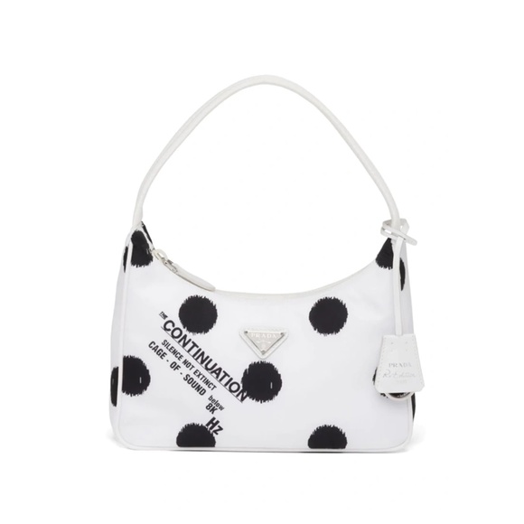 Prada Re-Edition Polka Dot Re-Nylon Shoulder Bag New - Picture 2 of 5